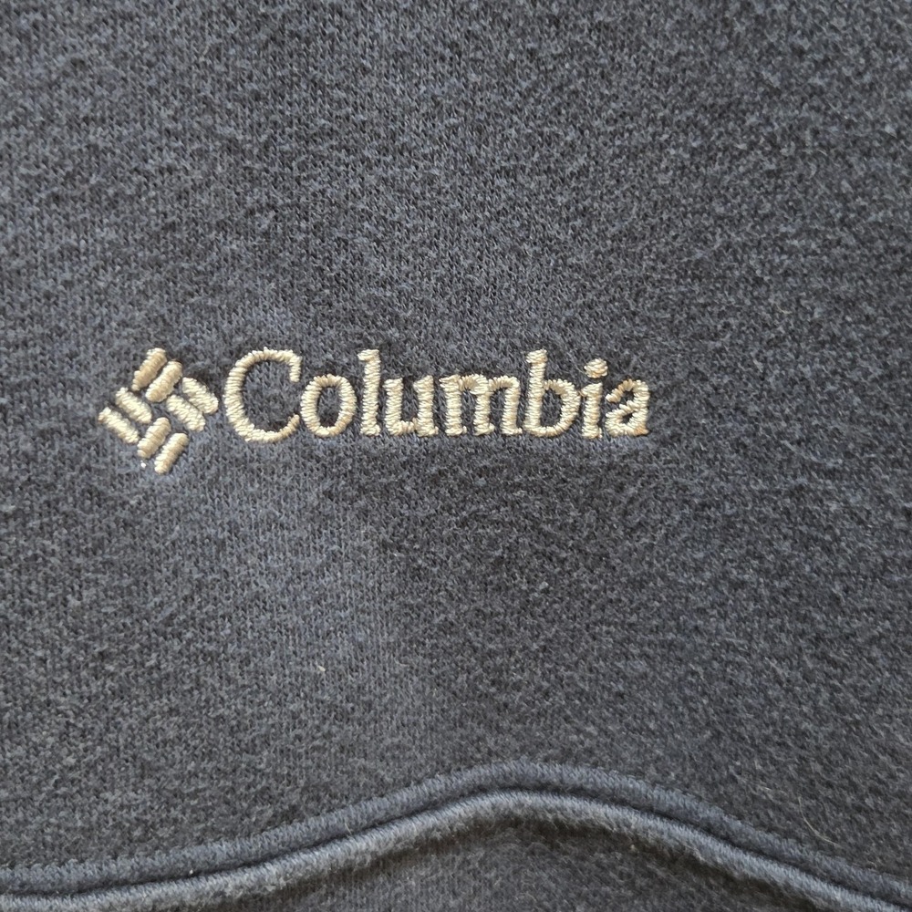 Columbia Sweatshirt Mens XLT Tall Blue Fleece Quarter Zip Mock Neck Pullover - Picture 4 of 8